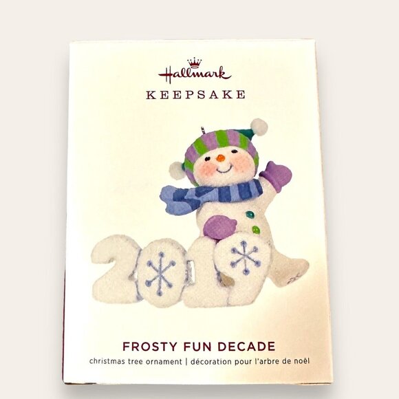 2019 Hallmark Frosty Fun Decade Snowman Ornament NIB - Picture 2 of 5